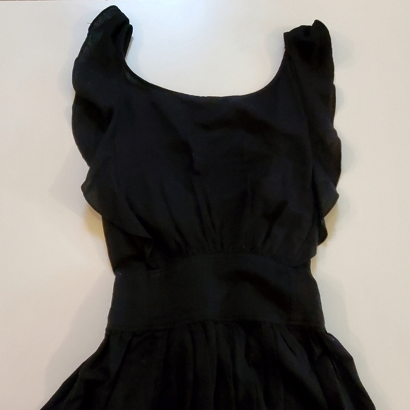 NWT🌺 Free People Little Black Mini Tie Ruffle Dress, XS - Picture 12 of 13